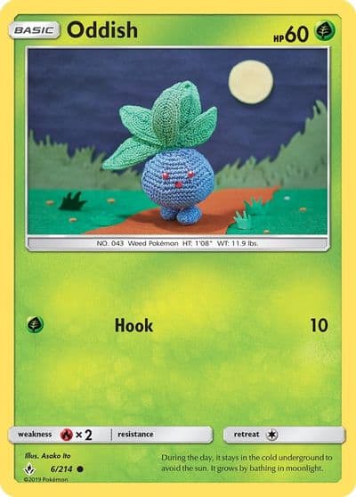 Oddish (6) SM - Unbroken Bonds Pokemon card