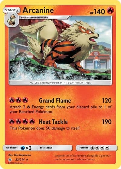 Arcanine SM - Unbroken Bonds Pokemon card