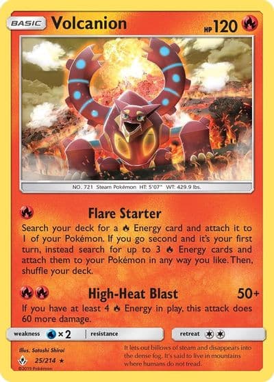Volcanion SM - Unbroken Bonds Pokemon card