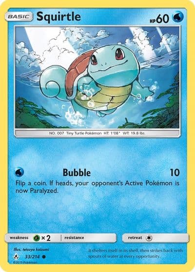 Squirtle SM - Unbroken Bonds Pokemon card