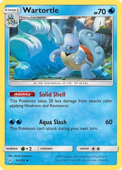 Wartortle SM - Unbroken Bonds Pokemon card