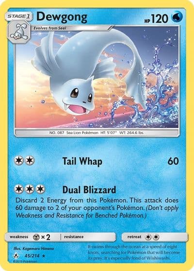 Dewgong SM - Unbroken Bonds Pokemon card
