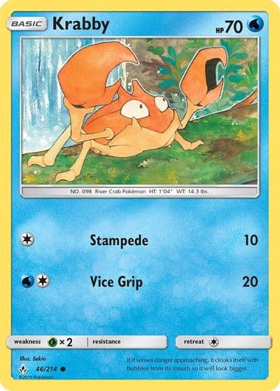 Krabby SM - Unbroken Bonds Pokemon card