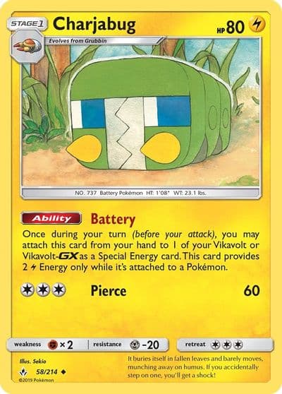 Charjabug SM - Unbroken Bonds Pokemon card
