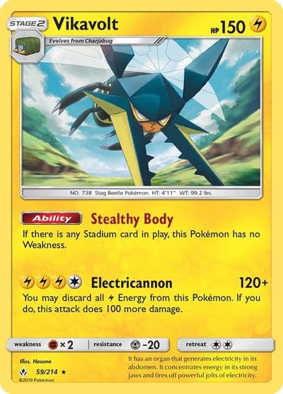 Vikavolt SM - Unbroken Bonds Pokemon card