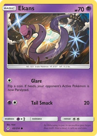 Ekans SM - Unbroken Bonds Pokemon card