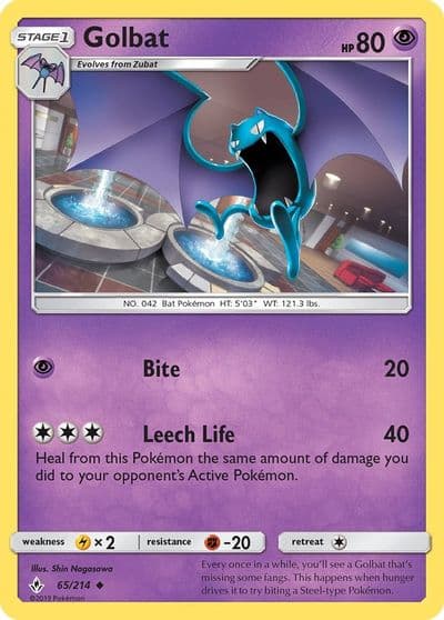 Golbat SM - Unbroken Bonds Pokemon card