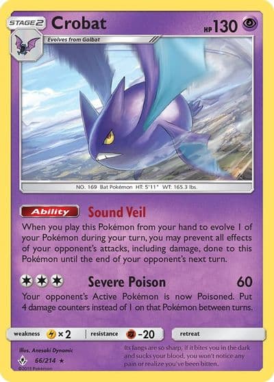 Crobat SM - Unbroken Bonds Pokemon card