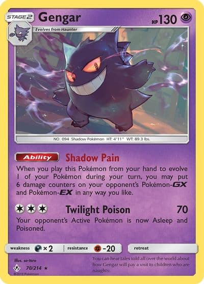 Gengar SM - Unbroken Bonds Pokemon card