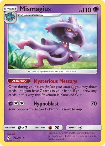 Mismagius SM - Unbroken Bonds Pokemon card
