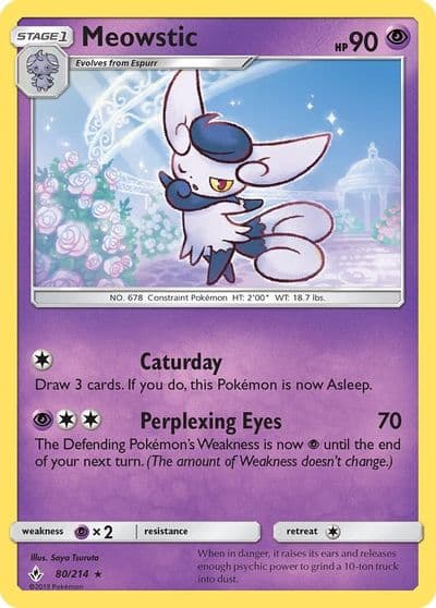 Meowstic SM - Unbroken Bonds Pokemon card