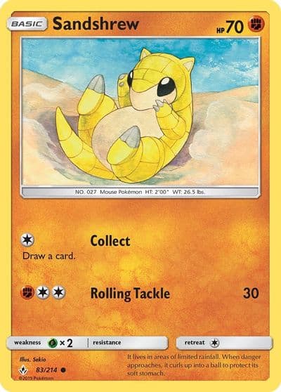 Sandshrew SM - Unbroken Bonds Pokemon card