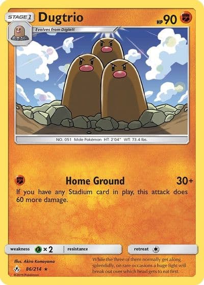 Dugtrio SM - Unbroken Bonds Pokemon card