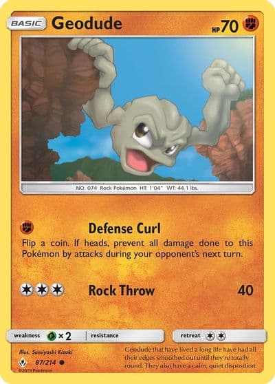 Geodude SM - Unbroken Bonds Pokemon card