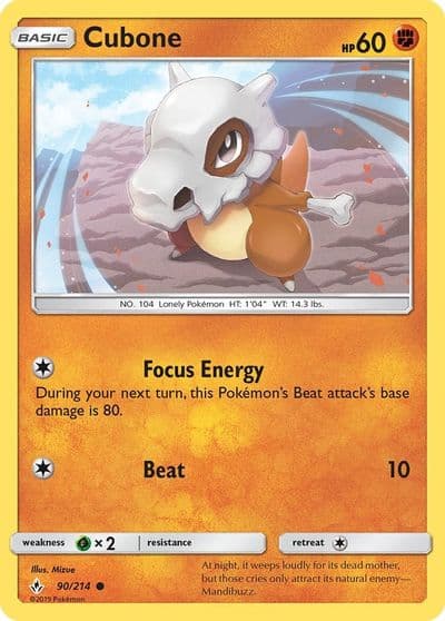 Cubone SM - Unbroken Bonds Pokemon card