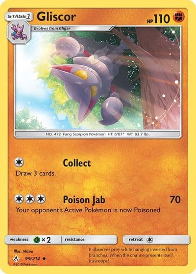 Gliscor SM - Unbroken Bonds Pokemon card