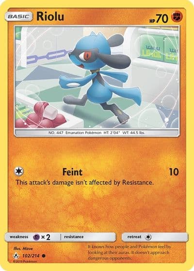 Riolu SM - Unbroken Bonds Pokemon card