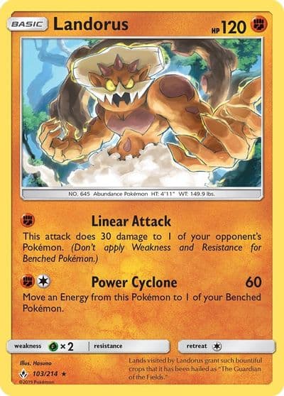 Landorus SM - Unbroken Bonds Pokemon card
