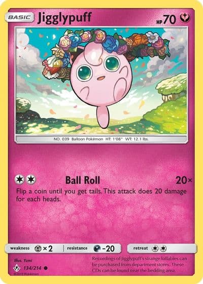 Jigglypuff SM - Unbroken Bonds Pokemon card