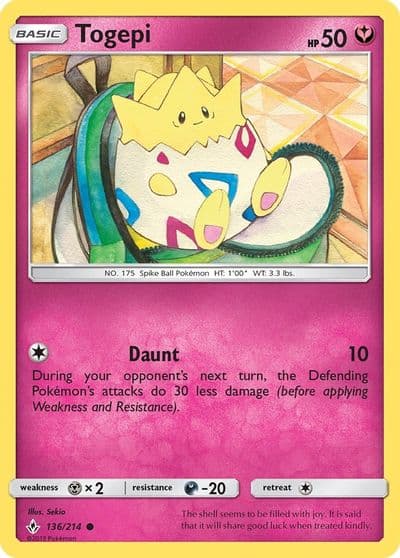 Togepi SM - Unbroken Bonds Pokemon card