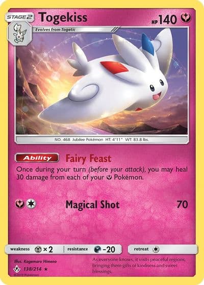 Togekiss SM - Unbroken Bonds Pokemon card