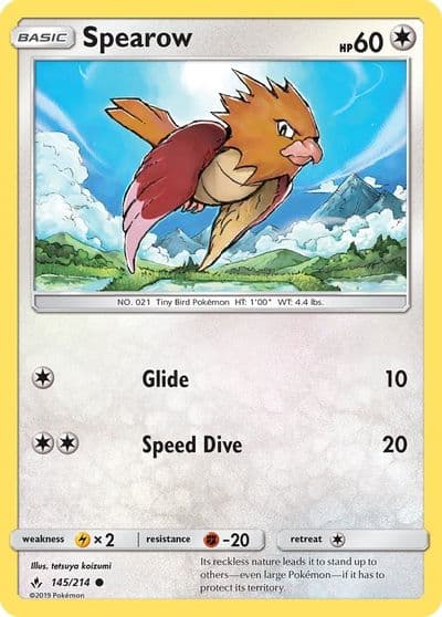 Spearow SM - Unbroken Bonds Pokemon card