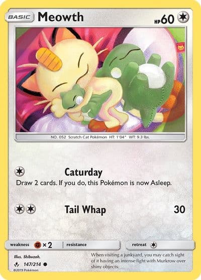 Meowth SM - Unbroken Bonds Pokemon card