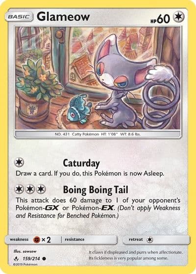 Glameow SM - Unbroken Bonds Pokemon card