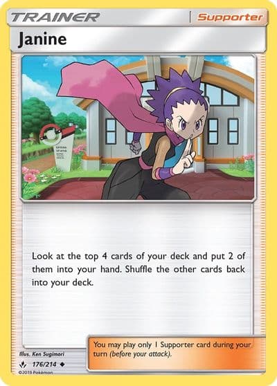 Janine SM - Unbroken Bonds Pokemon card