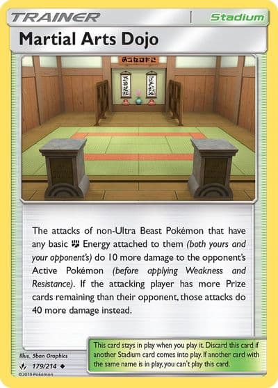 Martial Arts Dojo SM - Unbroken Bonds Pokemon card