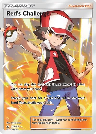Red's Challenge (Full Art) SM - Unbroken Bonds Pokemon card