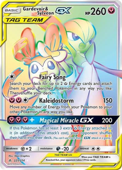 Gardevoir & Sylveon GX (Secret) SM - Unbroken Bonds Pokemon card