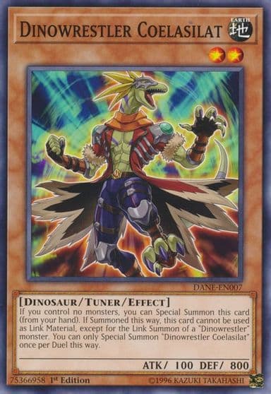 Dinowrestler Coelasilat Dark Neostorm Yu-Gi-Oh! card