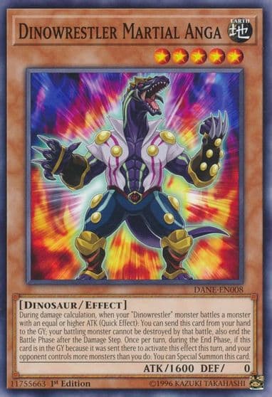 Dinowrestler Martial Anga Dark Neostorm Yu-Gi-Oh! card