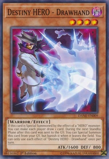 Destiny HERO Drawhand Dark Neostorm Yu-Gi-Oh! card