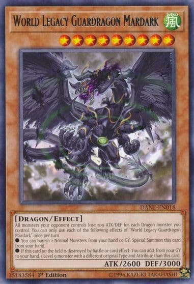 World Legacy Guardragon Mardark Dark Neostorm Yu-Gi-Oh! card