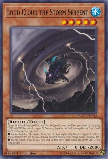 Loud Cloud the Storm Serpent Dark Neostorm Yu-Gi-Oh! card