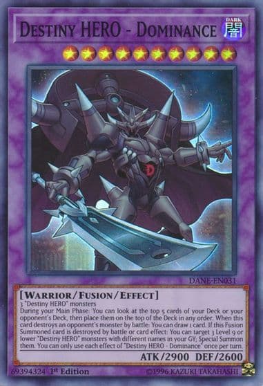 Destiny HERO Dominance Dark Neostorm Yu-Gi-Oh! card