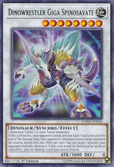 Dinowrestler Giga Spinosavate Dark Neostorm Yu-Gi-Oh! card
