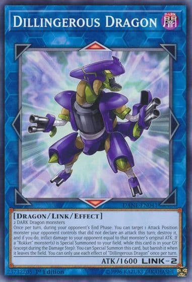 Dillingerous Dragon Dark Neostorm Yu-Gi-Oh! card
