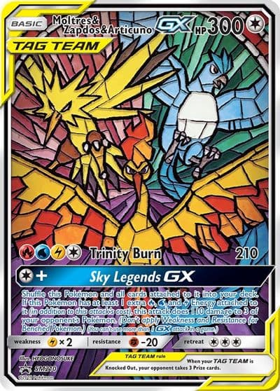 Moltres & Zapdos & Articuno GX SM Promos Pokemon card