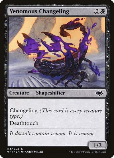 Venomous Changeling Modern Horizons Magic card