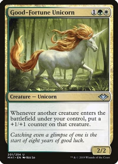 Good Fortune Unicorn Modern Horizons Magic card