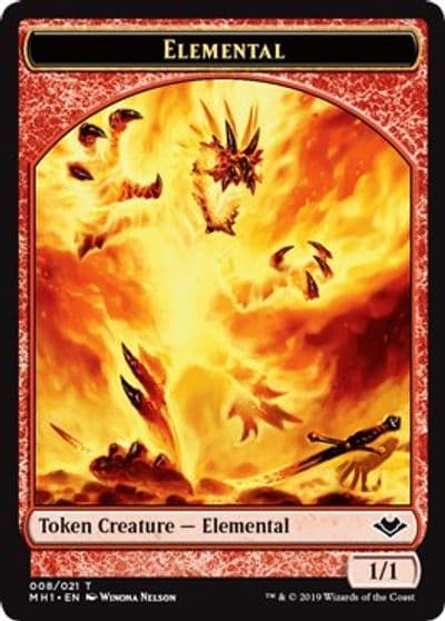 Elemental 008 Bear Double Sided Token Modern Horizons Magic card