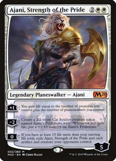 Ajani Strength of the Pride Core Set 2020 Magic card