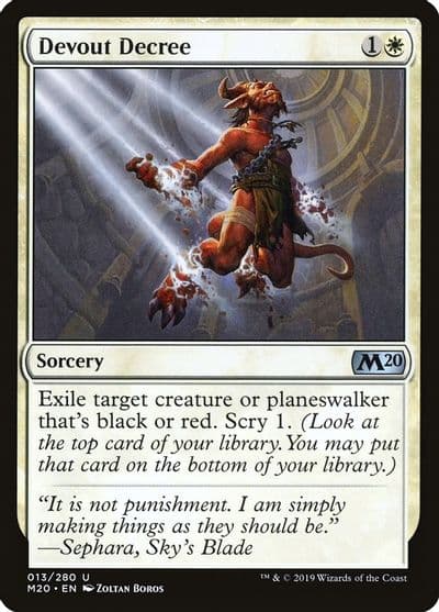 Devout Decree Core Set 2020 Magic card