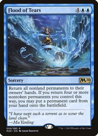 Flood of Tears Core Set 2020 Magic card