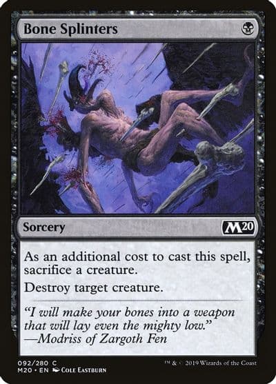 Bone Splinters Core Set 2020 Magic card