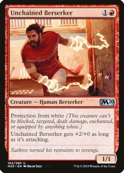 Unchained Berserker Core Set 2020 Magic card