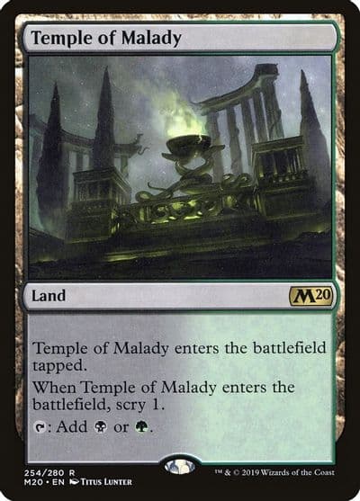 Temple of Malady Core Set 2020 Magic card